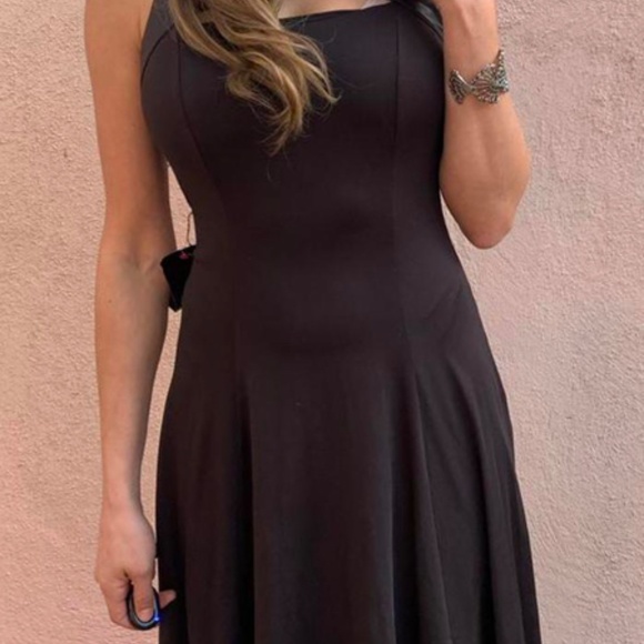 BeBe Addiction Collection  Pleather Contrast HiLo Halter Dress 🖤 - Picture 6 of 6